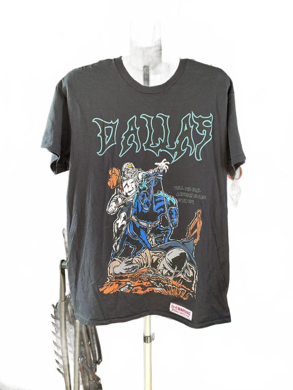 NWT Brand X "Skeleton Hoops" Dallas Basketball Graphic Tee Size Large